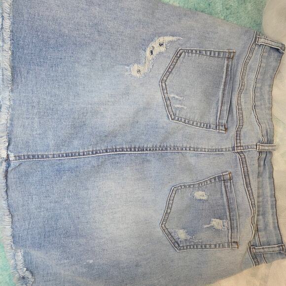 Distressed Denim Skirt - Picture 2 of 2